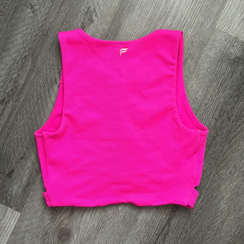 Fabletics - Keyhole Twist Tank Neon Pink - Size Small - Picture 7 of 8